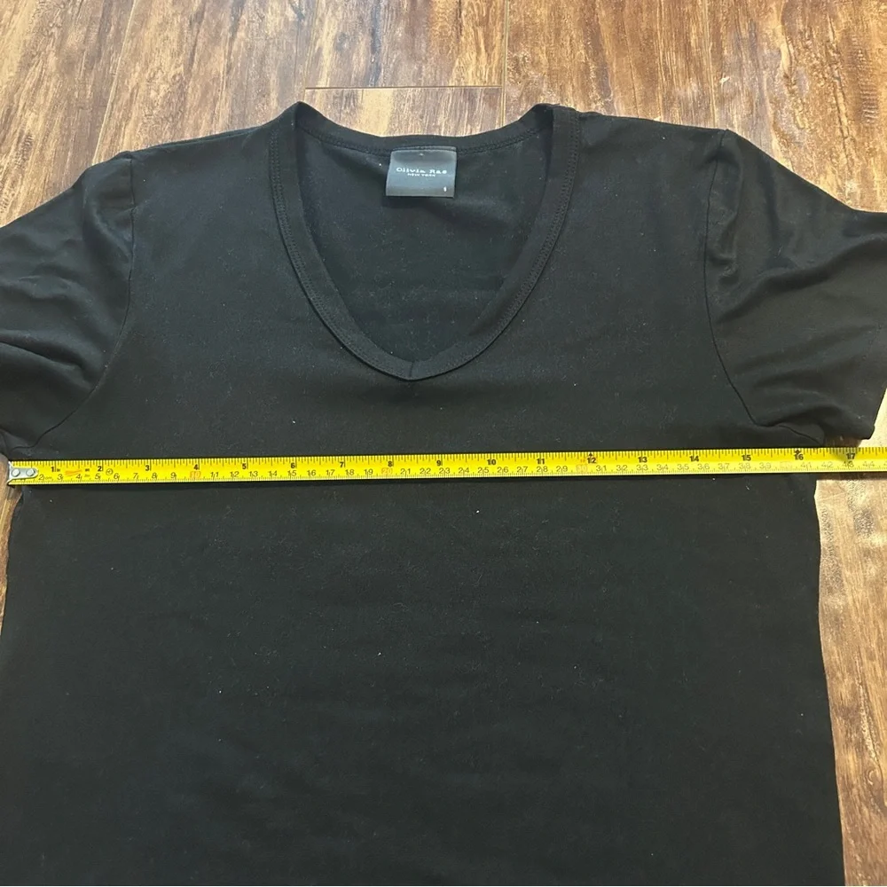 3black tops Olivia Rae vneck tshirt H&M sparklyglitter longsleeve Bluenotes tank - Picture 4 of 15